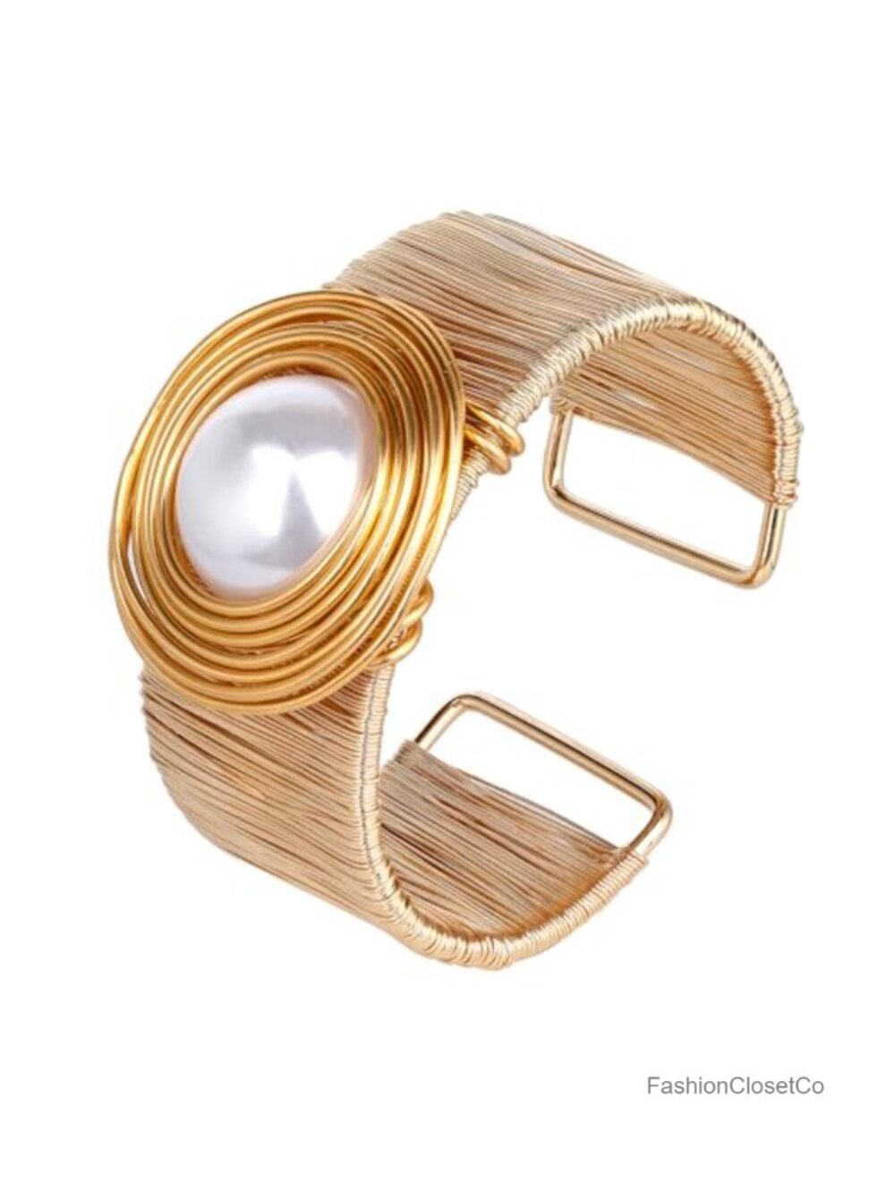 Chunky Gold Cuff Bracelet Adjustable Open Wide Hammered Bangle Statement